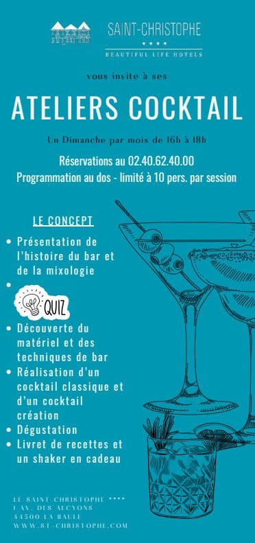 Illustration de l'événement : Les Ateliers Cocktail au Saint-Christophe