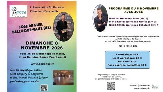 Illustration de l'événement : Journée de danses en ligne avec le chorégraphe José Miguel Belloque-Vane