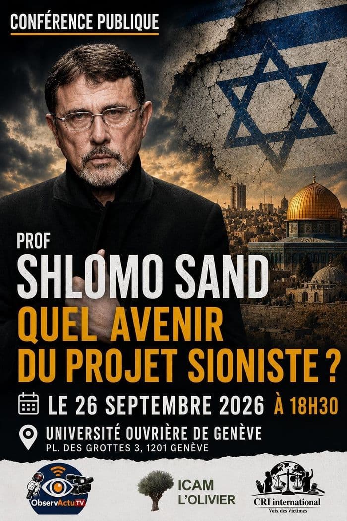 Illustration de l'événement : Conférence de Shlomo SAND : " QUEL AVENIR POUR LE PROJET SIONISTE ?"