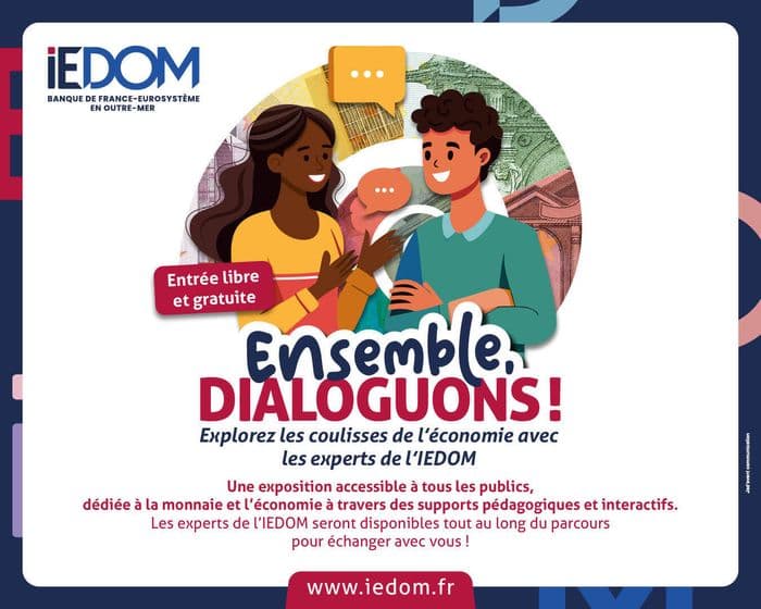 Illustration de l'événement : Exposition sur l'économie "Ensemble dialoguons" de l'IEDOM à l'IAE de La Réunion