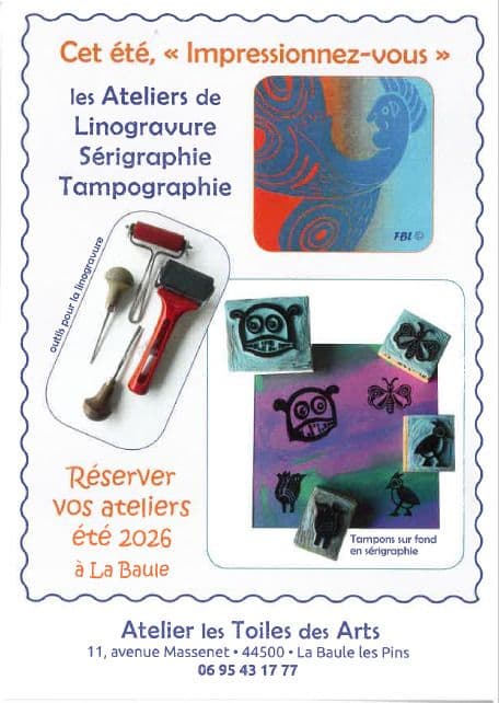 Illustration de l'événement : Les ateliers de Linogravure, sérigraphie et tampographie