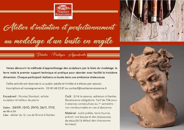 Illustration de l'événement : Atelier Modelage d'un buste en argile