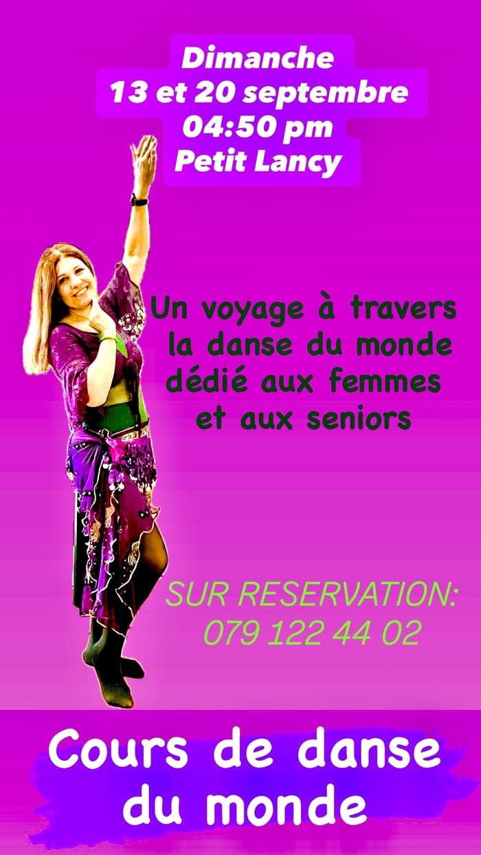 Illustration de l'événement : Stage de DANSE DU MONDE permet aux femmes de voyager à travers la danse et la musique de plusieurs pays pour s’amuser et stimuler la bonne humeur