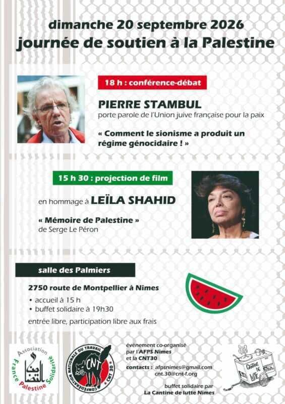 Illustration de l'événement : JOURNÉE DE SOUTIEN À LA PALESTINE