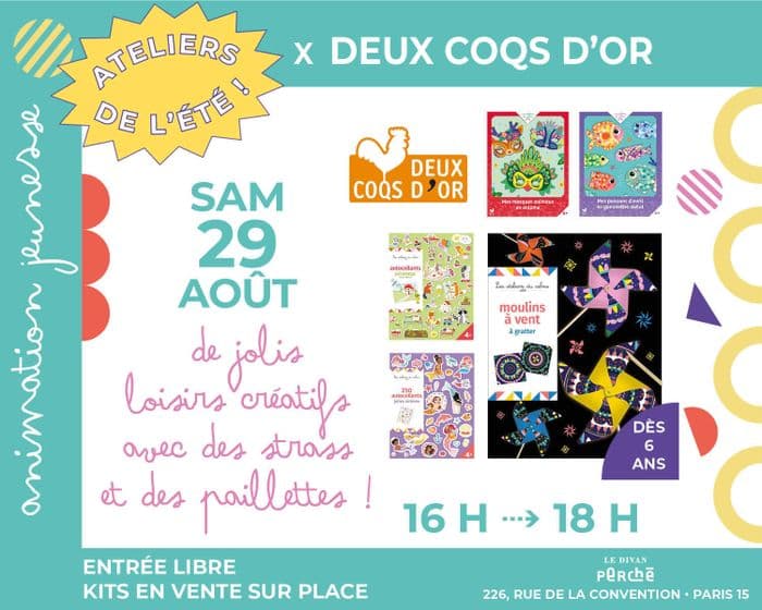 Illustration de l'événement : Atelier de loisirs créatifs x Les Éditions Deux Coqs d'Or