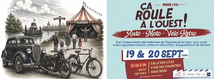 Illustration de l'événement : Ça roule à l'Ouest ! Expos Autos, motos et vélos d'hier, d'aujourd'hui et de demain