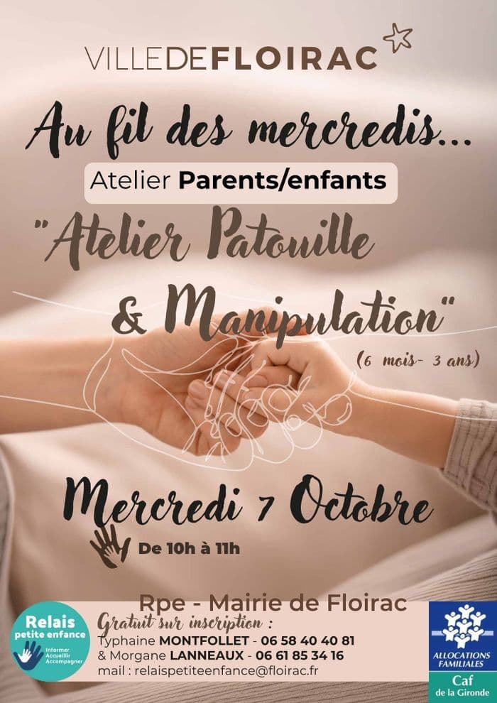 Illustration de l'événement : atelier parents enfants "Patouille et Manipulation"