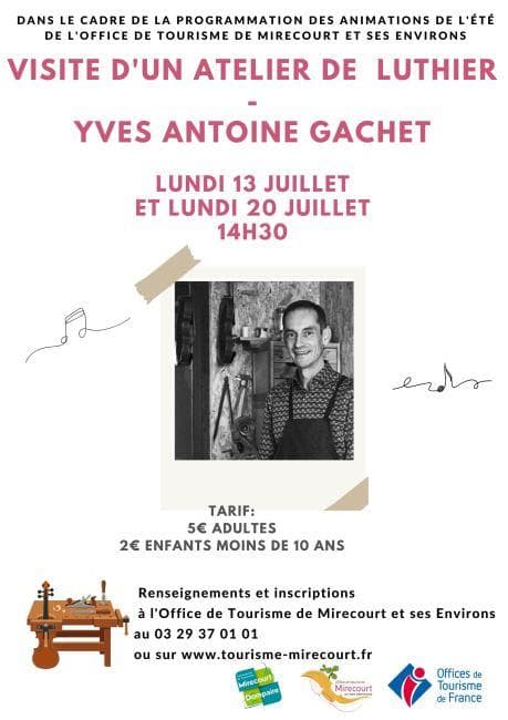 Illustration de l'événement : Visite d'un atelier de luthier Yves-Antoine Gachet