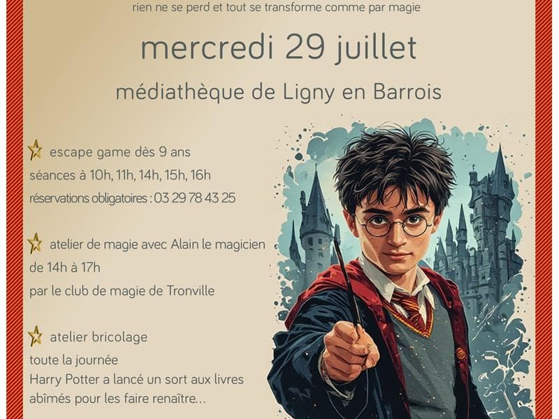 Illustration de l'événement : La magie d'Harry Potter - escape game et ateliers