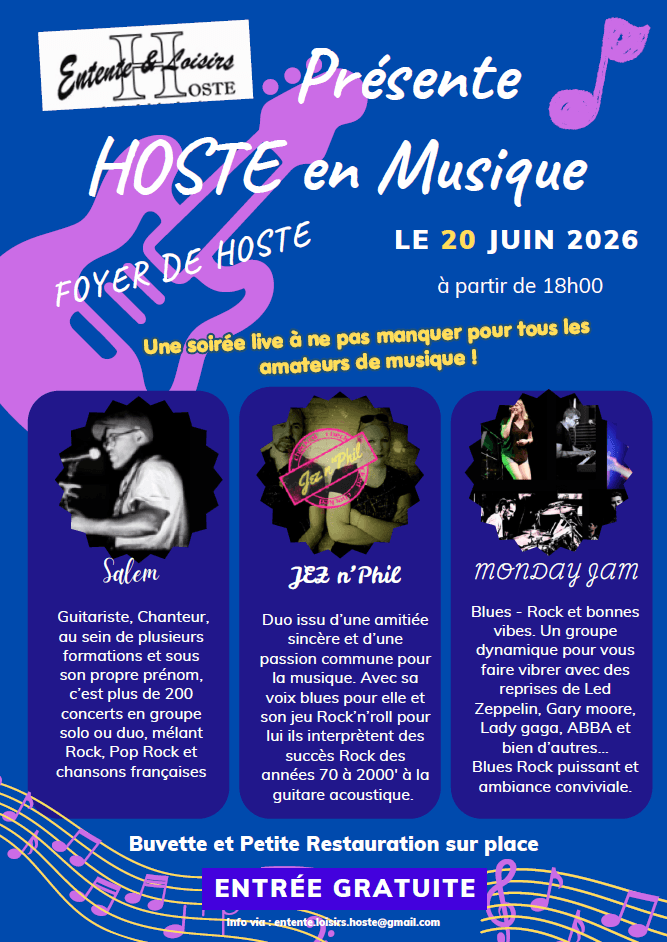 Illustration de l'événement : Hoste en musique
