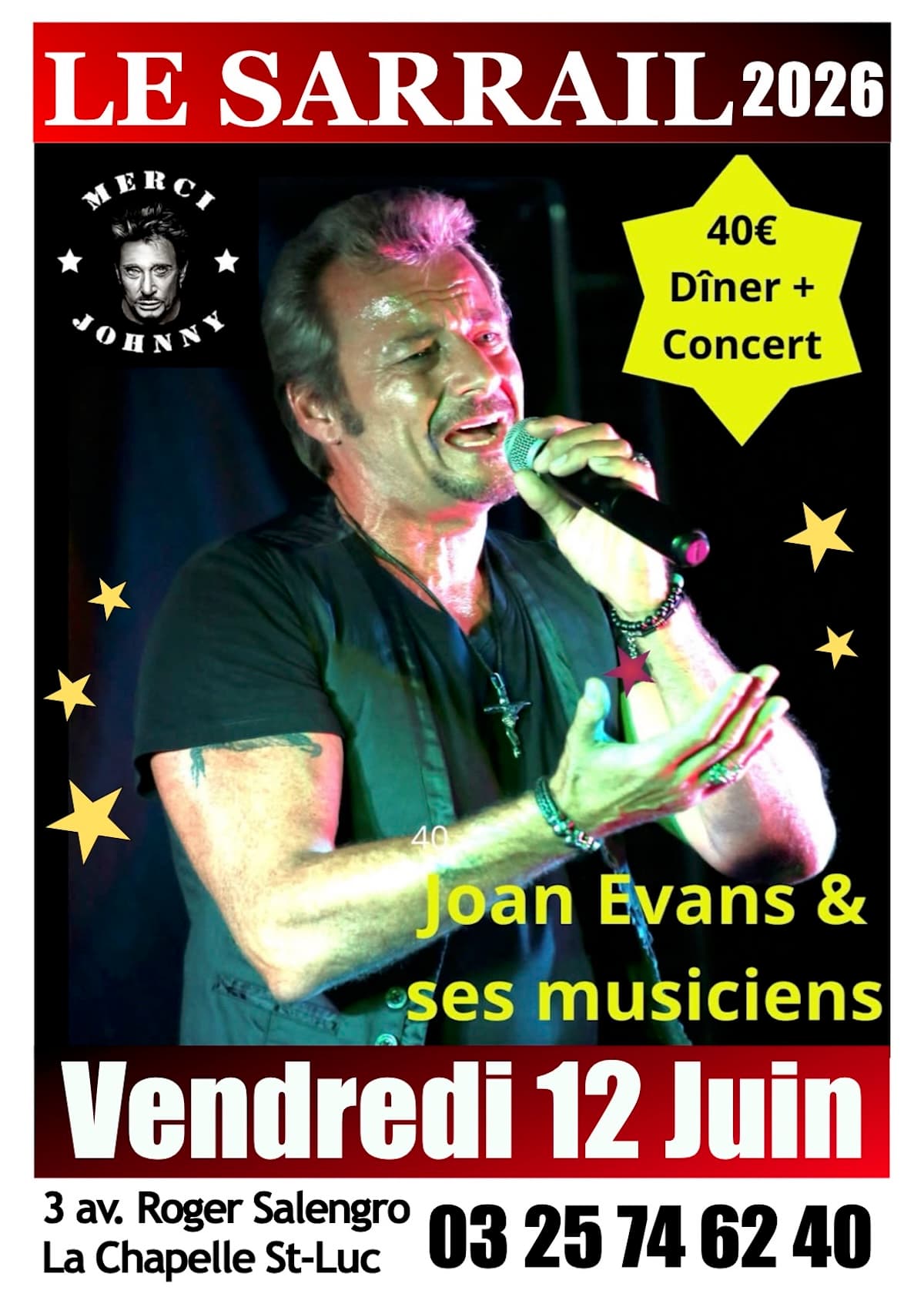 Illustration de l'événement : Soirée dîner-concert avec Joan Evans et ses musiciens !