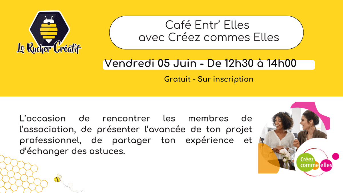 Illustration de l'événement : Café Entr'Elles avec Créez Comme Elles
