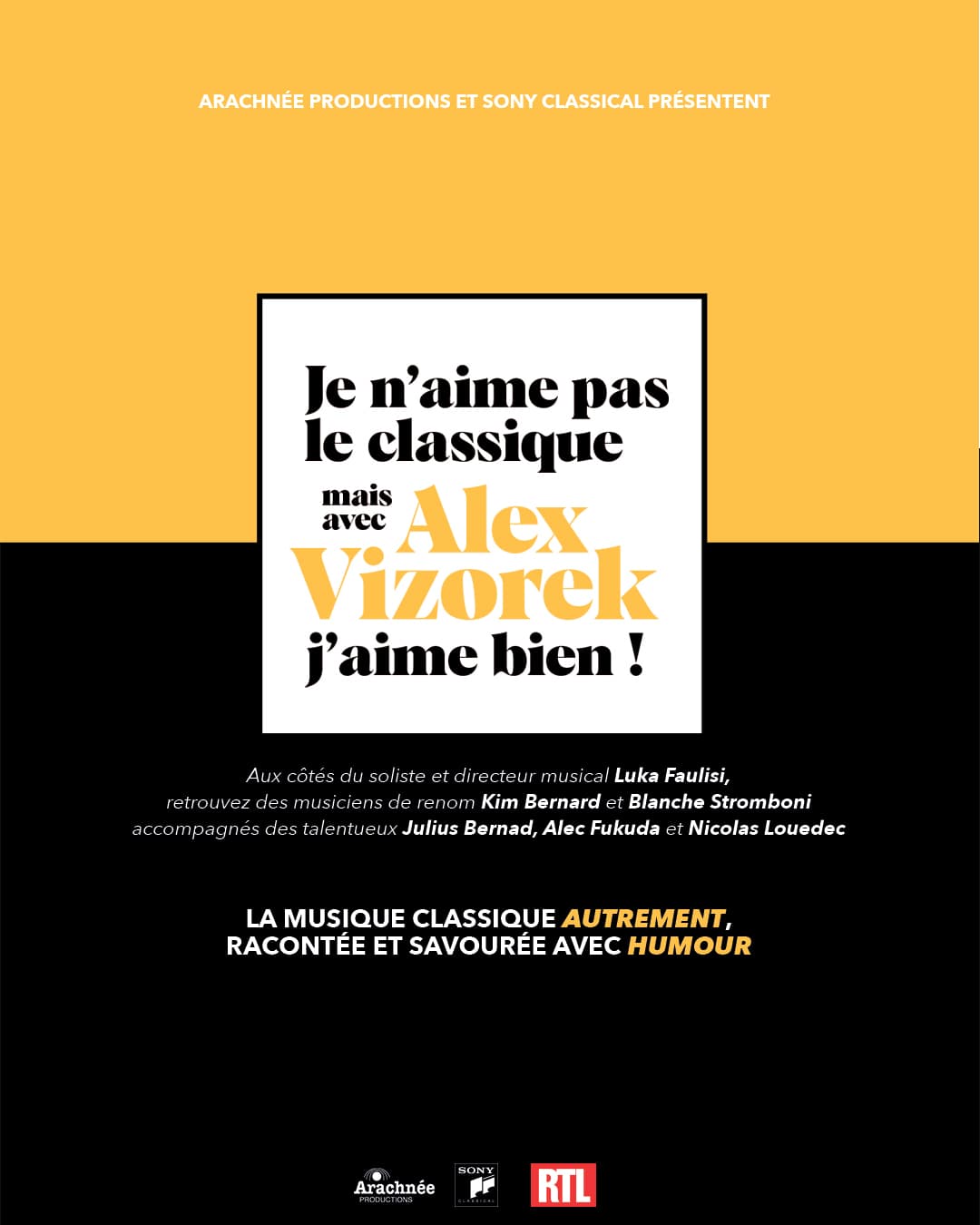 Illustration de l'événement : Je n'aime pas le classique mais avec Alex Vizorek j'aime bien