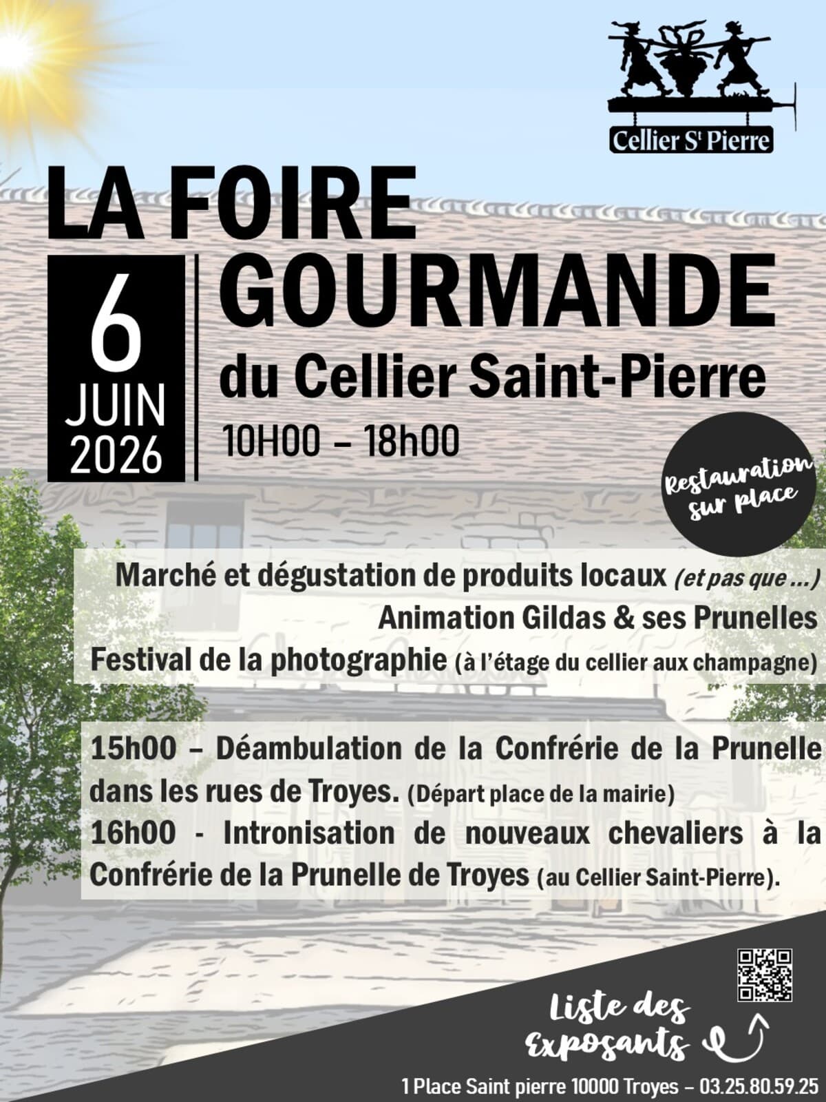 Illustration de l'événement : La Foire Gourmande du Cellier Saint-Pierre