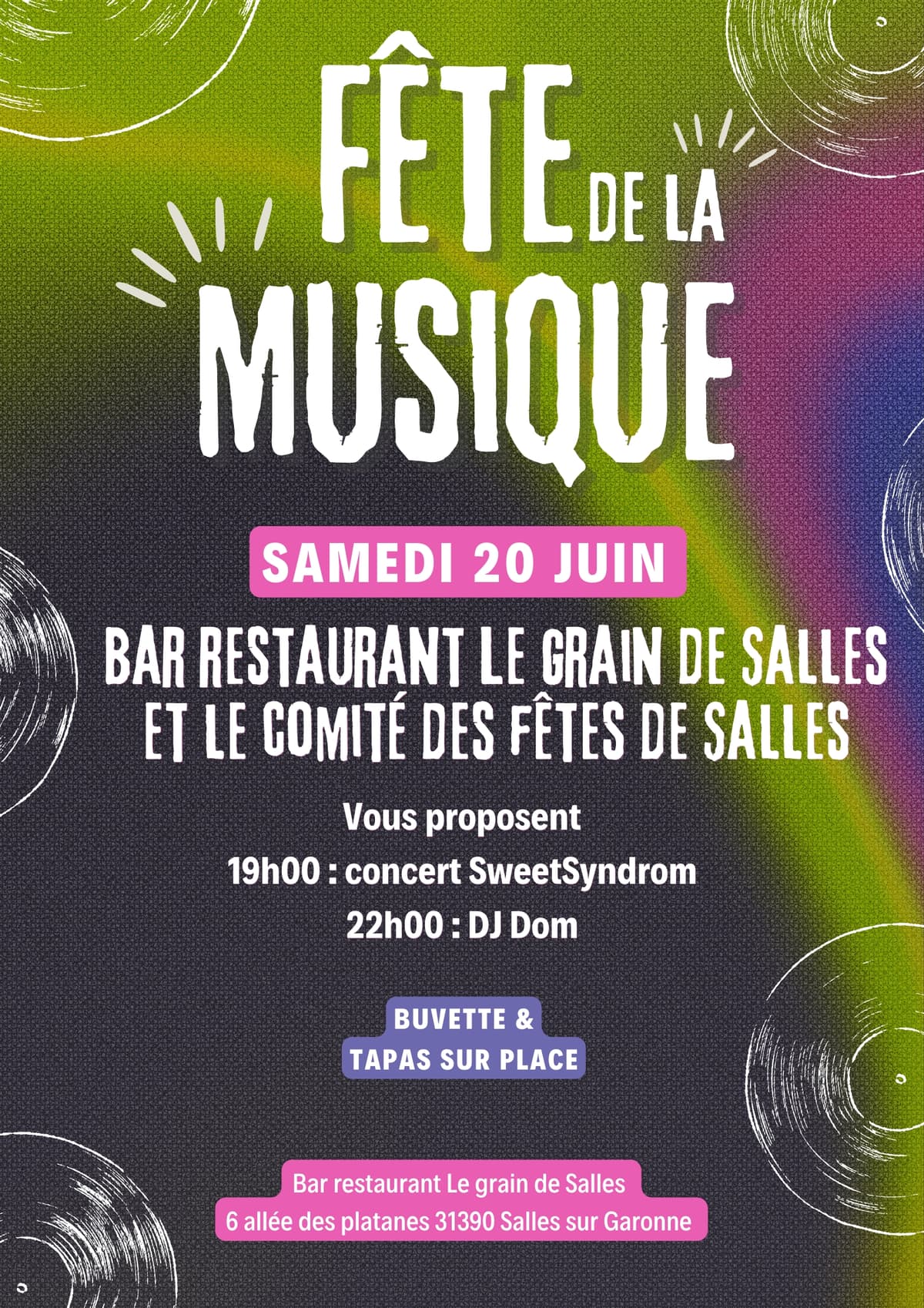 Illustration de l'événement : FÊTE DE LA MUSIQUE SALLES SUR GARONNE