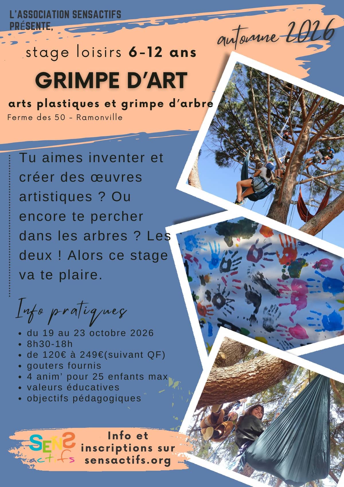 Illustration de l'événement : STAGE LOISIRS 6-12 ANS "GRIMPE D'ART"