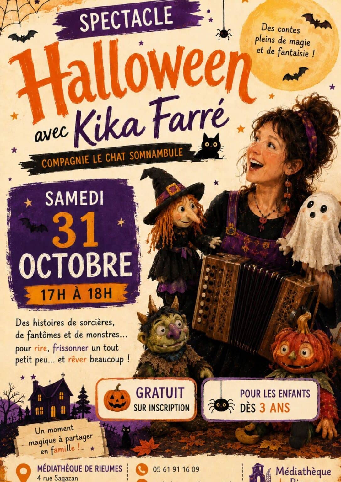 Illustration de l'événement : MÉDIATHÈQUE – CONTES DU MERCREDI : SPÉCIAL HALLOWEEN
