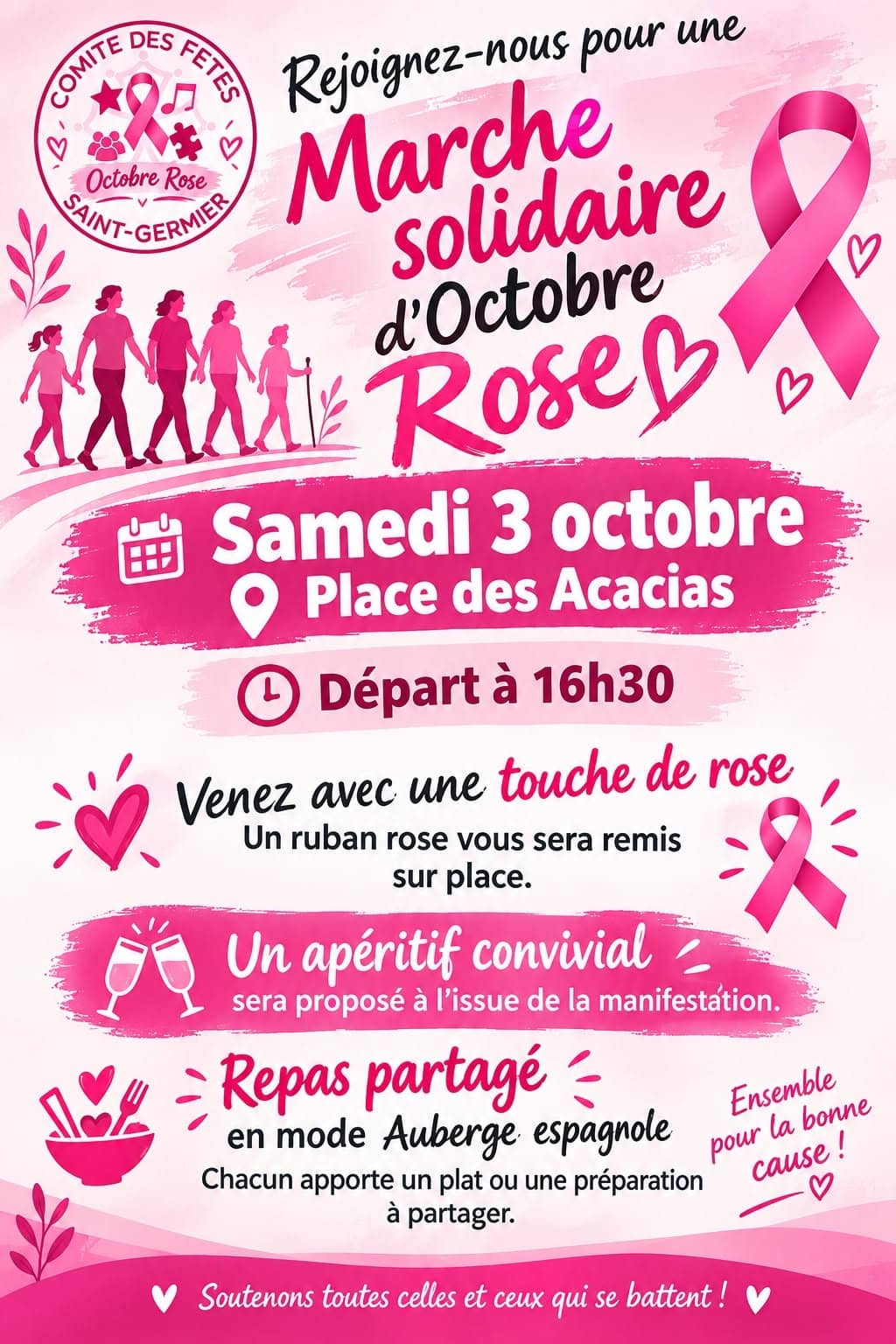 Illustration de l'événement : MARCHE SOLIDAIRE D'OCTOBRE ROSE