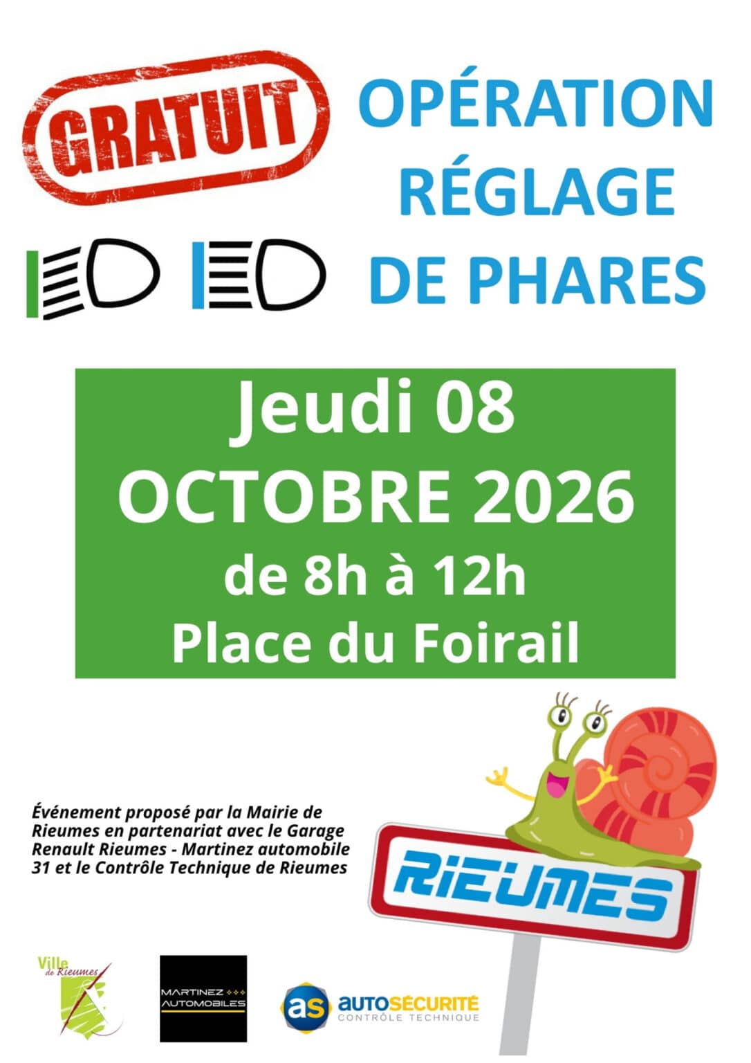 Illustration de l'événement : OPÉRATION RÉGLAGE DE PHARES
