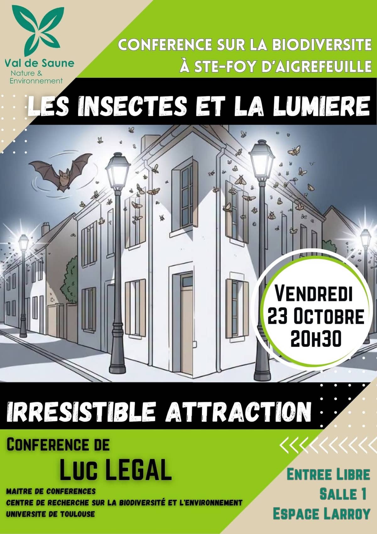 Illustration de l'événement : CONFÉRENCE - LES INSECTES ET LA LUMIÈRE : IRRÉSISTIBLE ATTRACTION