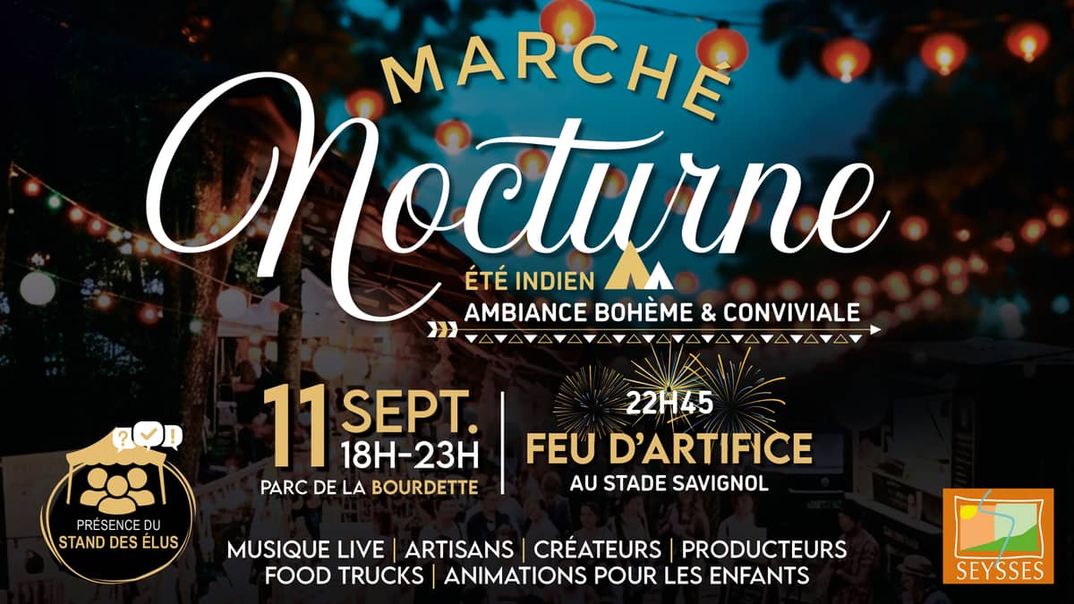 Illustration de l'événement : MARCHÉ NOCTURNE - ÉTÉ INDIEN