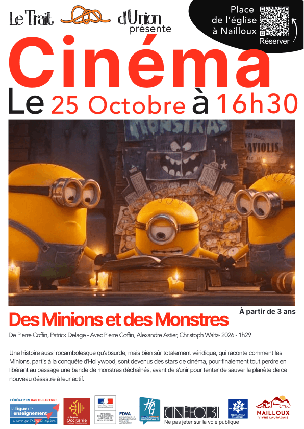Illustration de l'événement : CINEMA : DES MINIONS ET DES MONSTRES