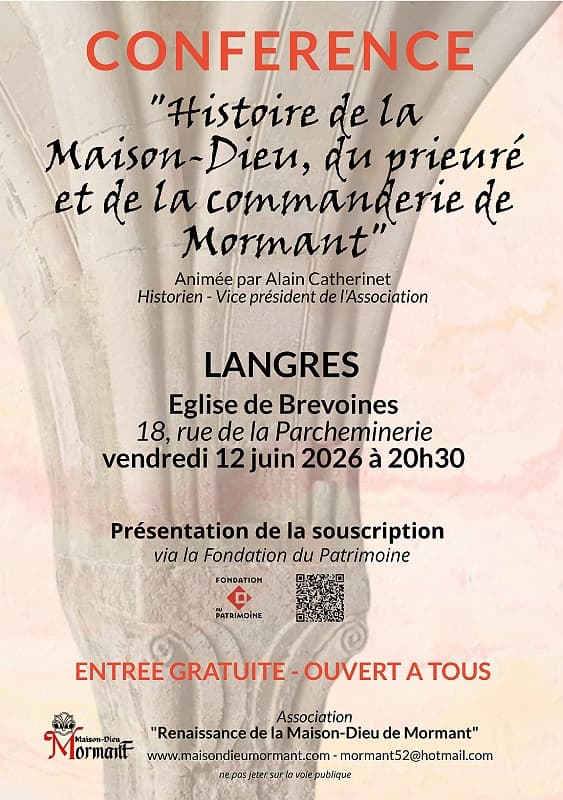 Illustration de l'événement : Conférence - Histoire de la Maison-Dieu, du prieuré et de la commanderie de Mormant