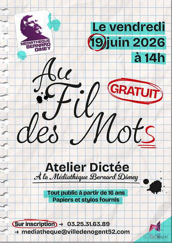 Illustration de l'événement : Dictée Au Fil des Mots