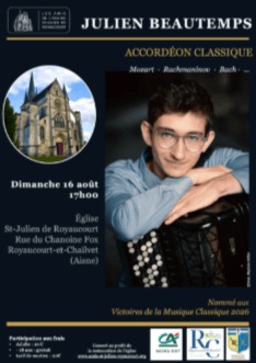 Illustration de l'événement : Récital d’accordéon classique : Julien Beautemps