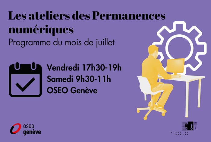 Illustration de l'événement : Ateliers numériques de juillet - Permanence numérique Rive droite