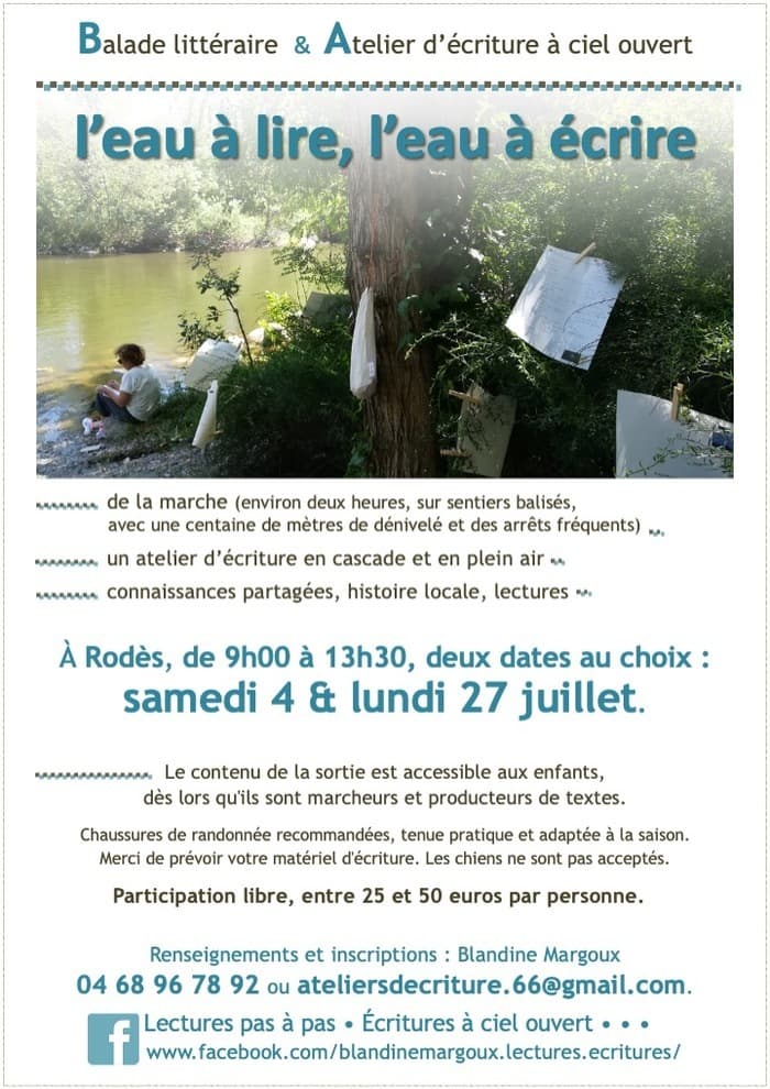 Illustration de l'événement : L'eau à lire, l'eau à écrire • Balade littéraire & Atelier d'écriture