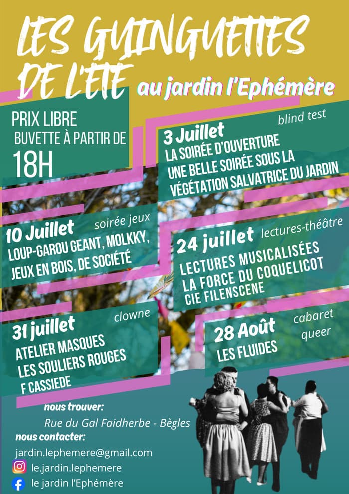 Illustration de l'événement : Les guinguettes de l'été au jardin l'Ephémère