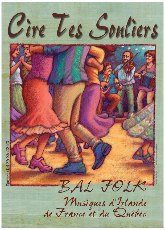 Illustration de l'événement : Bal folk: cire tes souliers et danse les pieds légers!