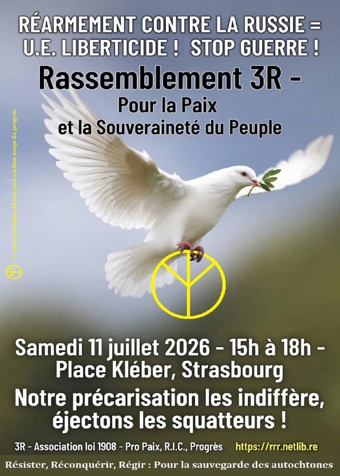 Illustration de l'événement : Réarmement contre la Russie = U.E. liberticide et antisociale ! Stop Guerre !