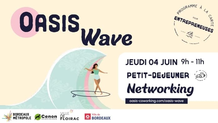 Illustration de l'événement : Petit-déjeuner Networking Oasis Wave - Entrepreneuriat au féminin