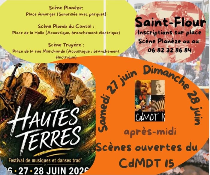 Illustration de l'événement : Scènes ouvertes du Cdmdt 15 pour le Festival des Hautes Terres