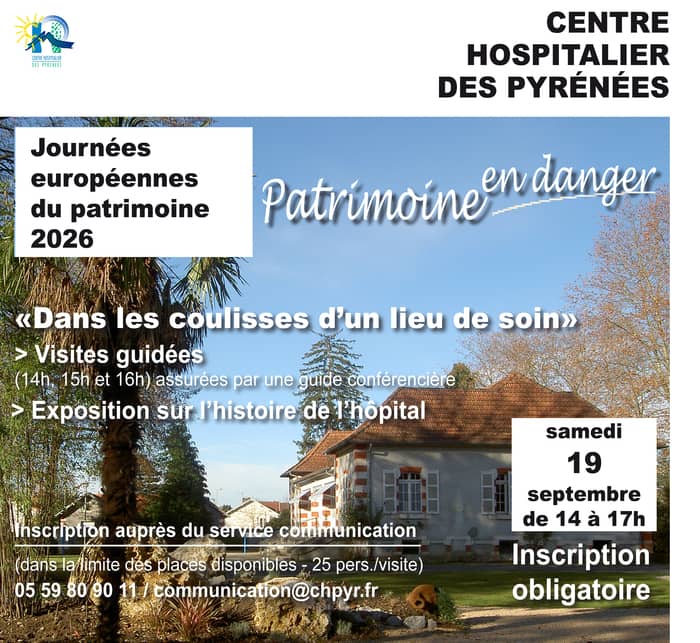Illustration de l'événement : Dans les coulisses d’un lieu de soin : visite, musique et découverte du patrimoine du Centre Hospitalier des Pyrénées