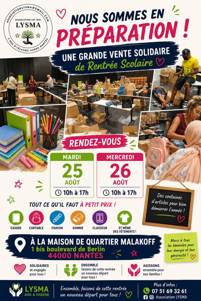 Illustration de l'événement : Vente Solidaire rentrée scolaire
