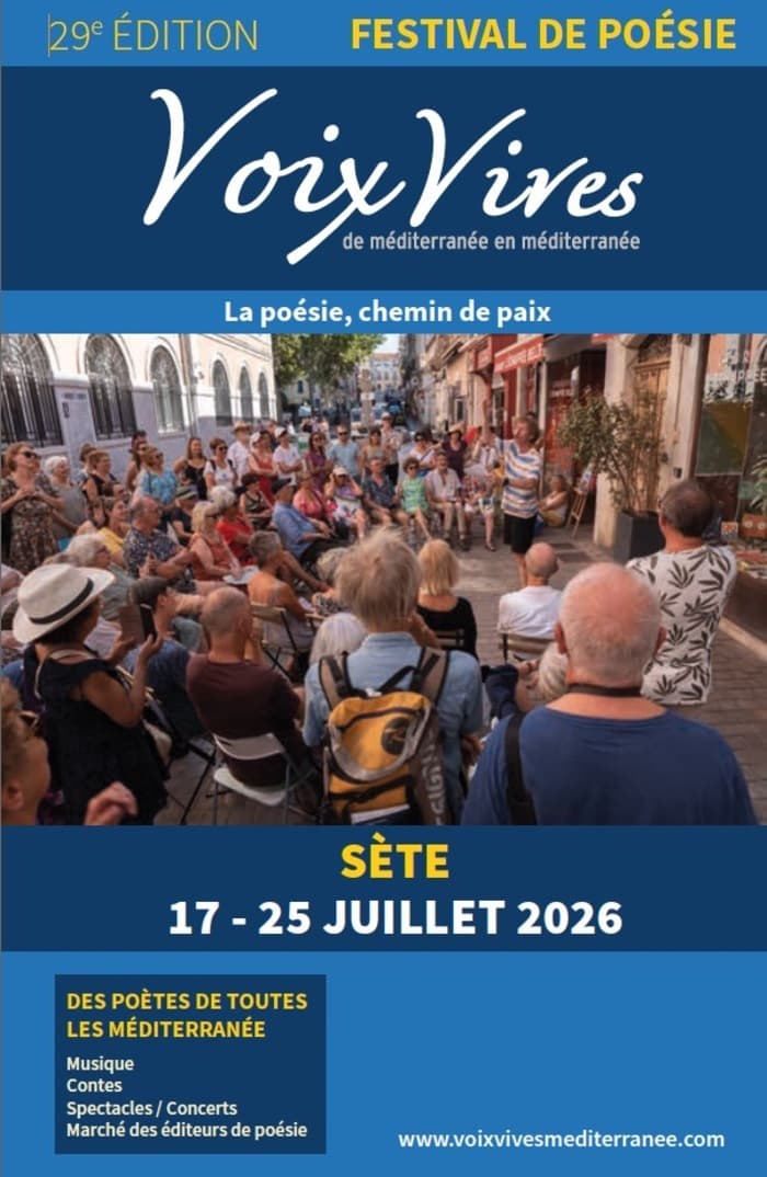 Illustration de l'événement : La PALESTINE au festival de poésie « VOIX VIVES DE MÉDITERRANÉE EN MÉDITERRANÉE »