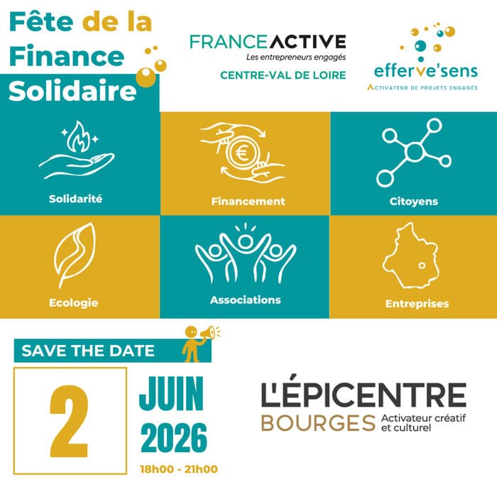 Illustration de l'événement : Venez célébrer la Fête de la Finance Solidaire 2025 – Mardi 02 juin à Bourges !