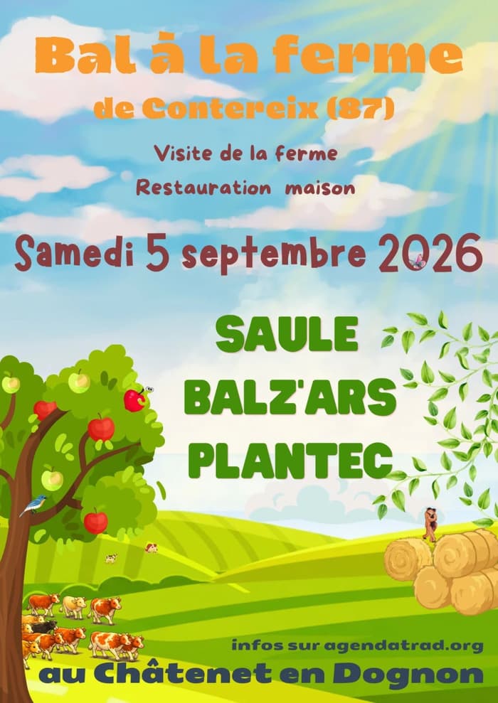 Illustration de l'événement : Bal à la Ferme de Contereix avec Plantec, Saule et Balz'ars