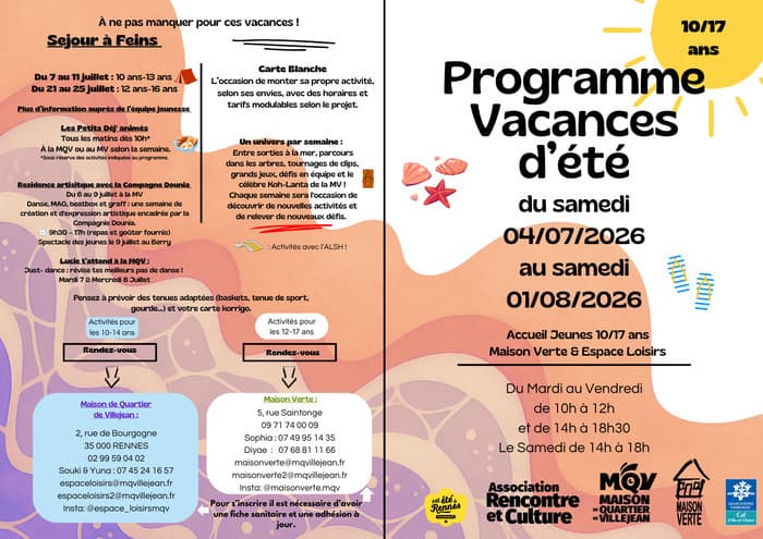 Illustration de l'événement : Programme vacances jeunesse