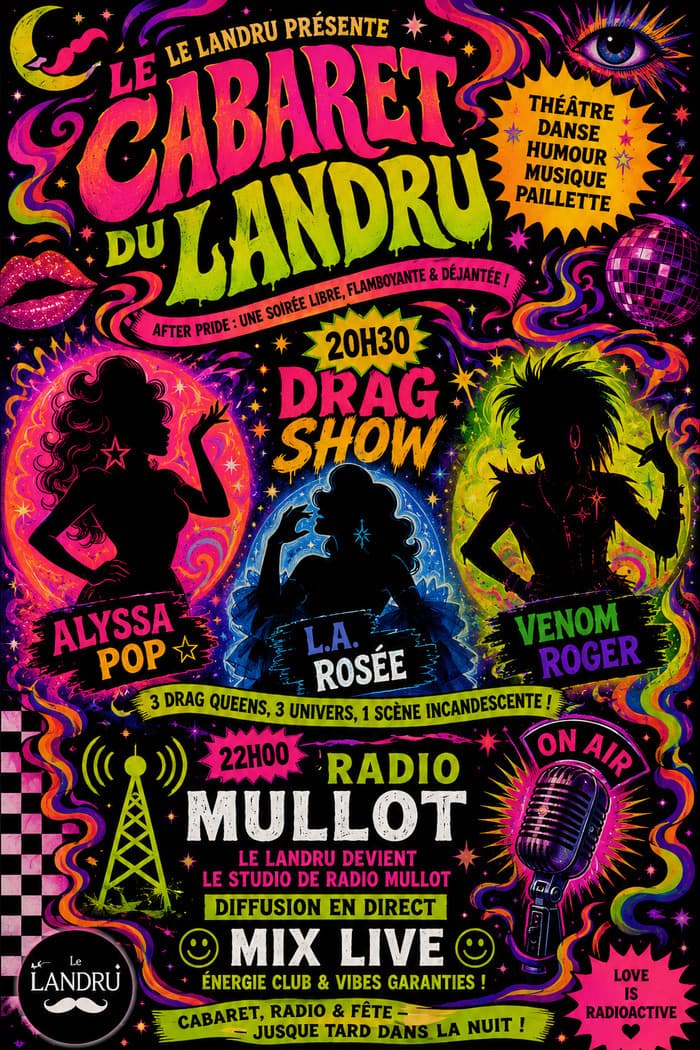 Illustration de l'événement : Cabaret du Landru: Alyssa Pop - Venom Roger - L.A. Rosée