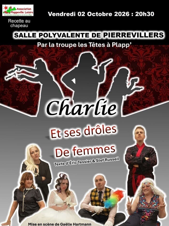 Illustration de l'événement : THÉÂTRE - CHARLIE ET SES DRÔLES DE FEMMES - Les Têtes à Plapp'