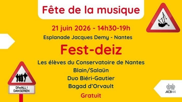 Illustration de l'événement : Fest-deiz pour la Fête de la musique - Esplanade Jacques Demy