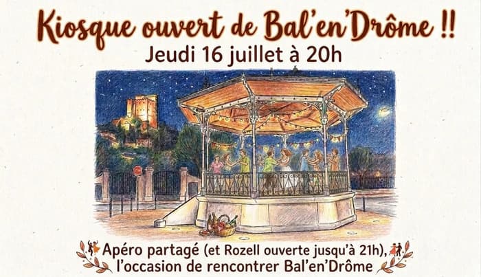 Illustration de l'événement : Kiosque ouvert de Bal'en'Drôme !!