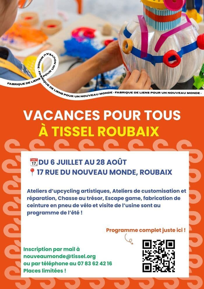 Illustration de l'événement : Vacances pour tous: Ateliers d'upcycling artistique fanion-moquette