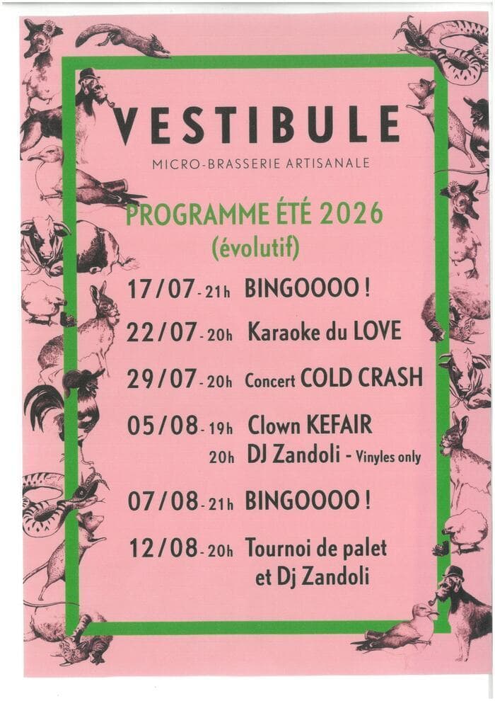 Illustration de l'événement : Les animations de l'été chez vestibule