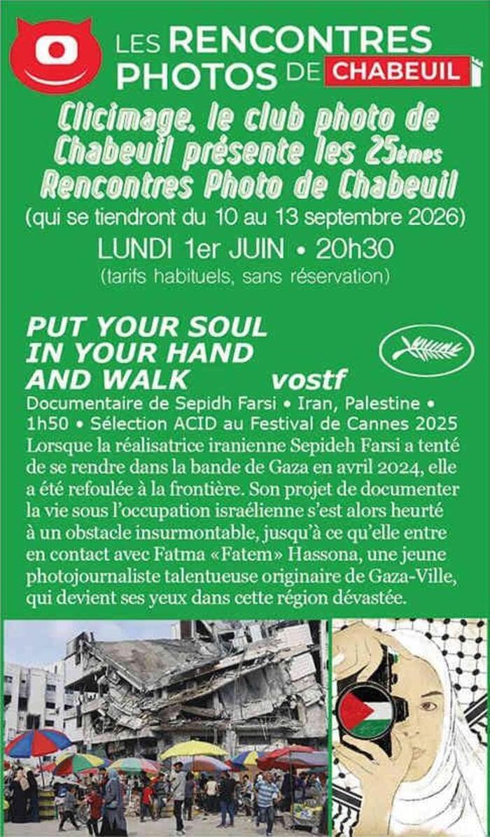 Illustration de l'événement : Projection du film "PUT YOUR SOUL ON YOUR HAND AND WALK" de Sepideh Farsi