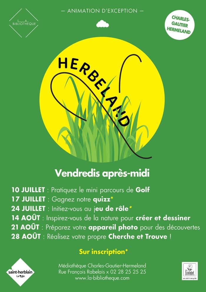 Illustration de l'événement : Animations – Médiathèque Herbeland à Saint-Herblain